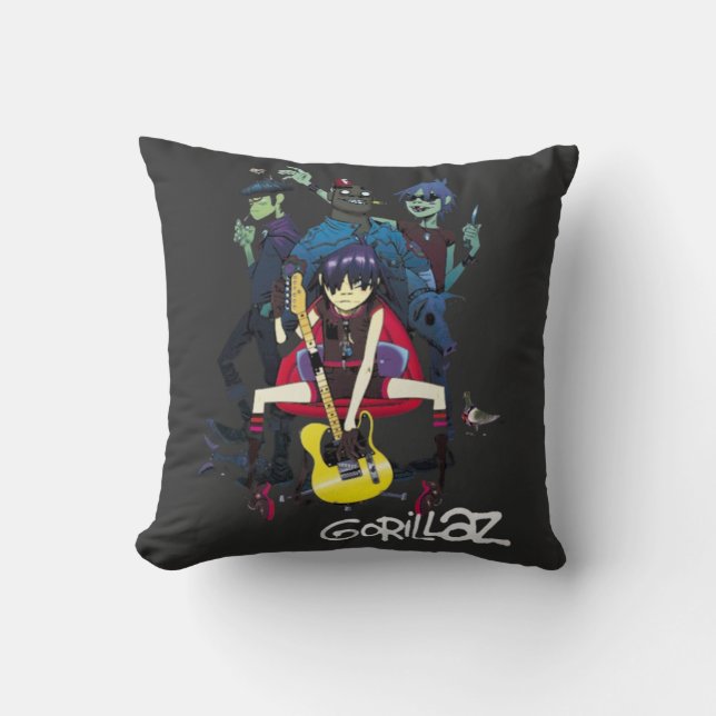 Gorillaz T-Shirt Kissen (Vorderseite)