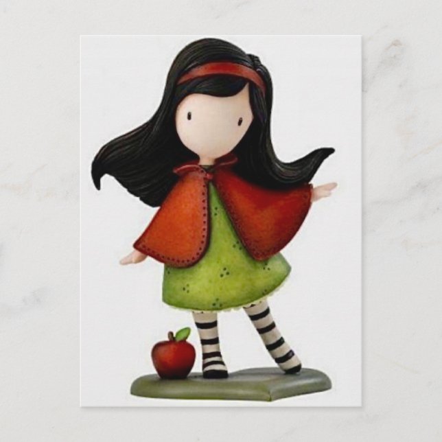 Gorjuss Girl an Apple A Day Post Card Postkarte (Vorderseite)