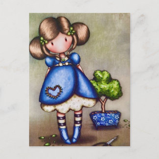 Gorjuss Girl Gardener Post Card Postkarte