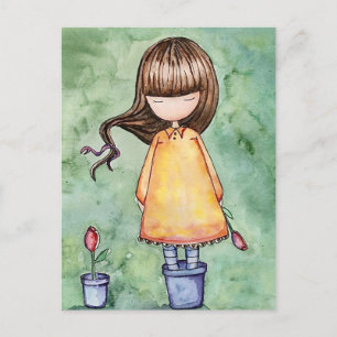 Gorjuss Girl in Bloom Postcard  Postkarte