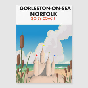 Gorleston-on-Sea Norfolk Strandposter Ankündigung