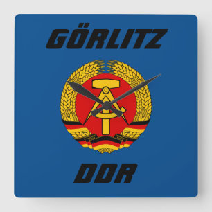 Görlitz, DDR - DDR - DDR Quadratische Wanduhr