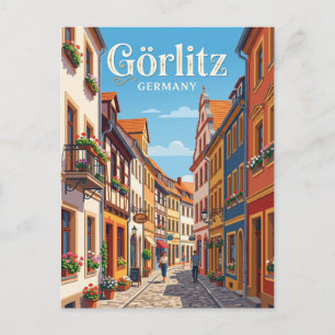 Görlitzer Altstadtgasse Deutschland Postkarte