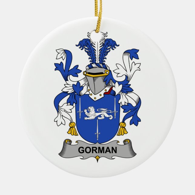 Gorman Familienwappen Keramikornament (Vorne)