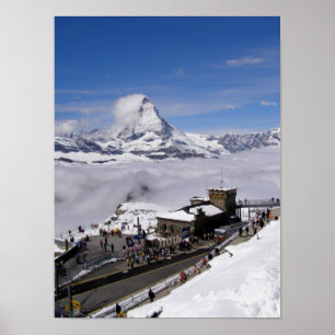 Gornergrat-Bahnhof in der Schweiz Poster