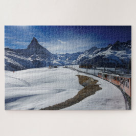 Gornergrat Bahnzug und Matterhorn in Zermatt Puzzle