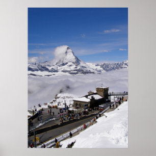 Gornergrat Station in der Schweiz Poster