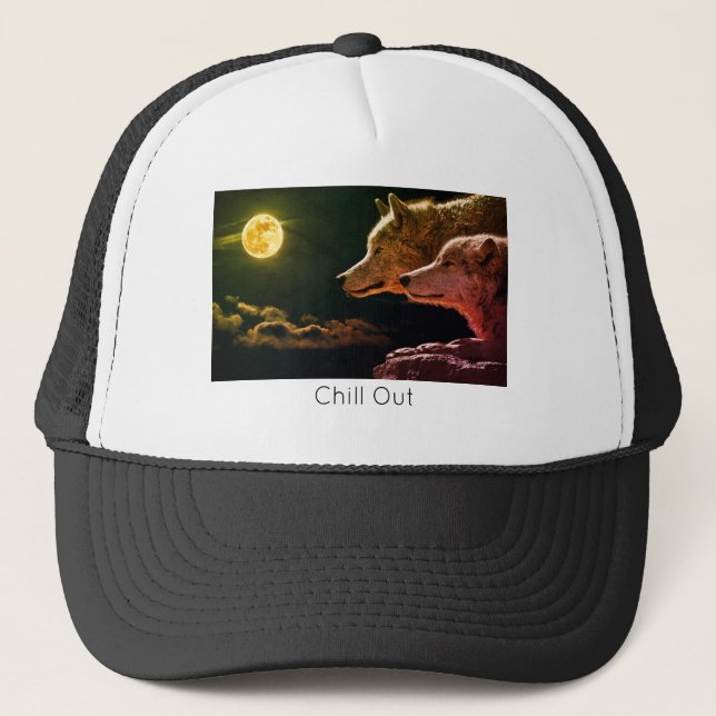 Gorra De Camionero Wolf Life Style  trending produ Truckerkappe (Vorderseite)