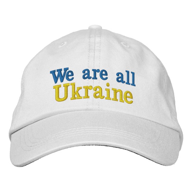 Gorra We are all Ukraine Bestickte Baseballkappe (Vorderseite)