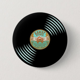Gorst Records Retro Style Knopf Button