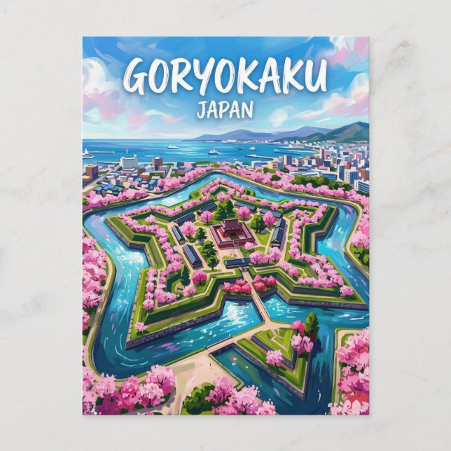 Goryokaku-Fort Japan Postkarte (Vorderseite)