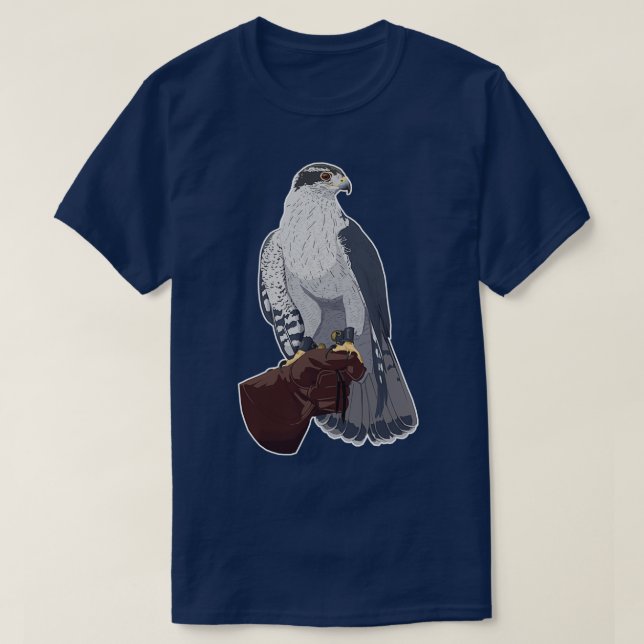 Goshawk auf Handschuh 1 T-Shirt (Design vorne)