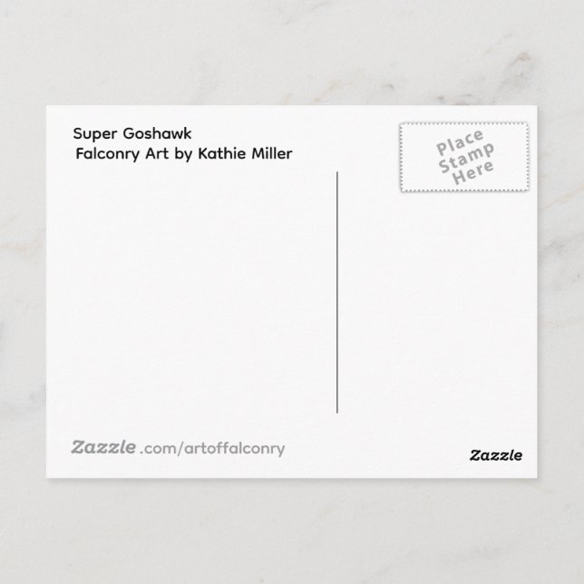 Goshawk Cartoon (ab $10.55) Postkarte (Rückseite)