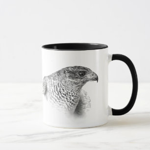 Goshawk Zeichnend Tasse