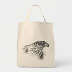 Goshawk Zeichnend Tragetasche