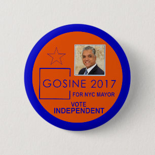 Gosine für New York Mayor 2017 Button
