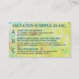 Gospel ABC Salvation Christian Evangelism KJV Visitenkarte