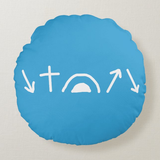 Gospel Arrows Round Pillow Rundes Kissen (Vorderseite)