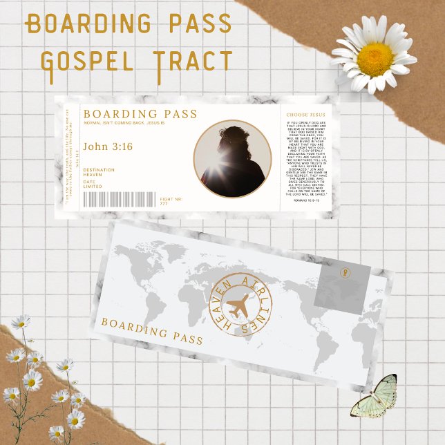 Gospel Boarding Pass Englisch Einladung (Von Creator hochgeladen)