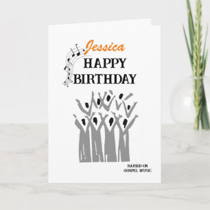 Gospel Music Happy Birthday personalisiert Card Karte
