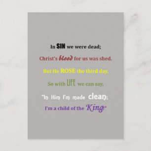 Gospel-Postkarte Postkarte