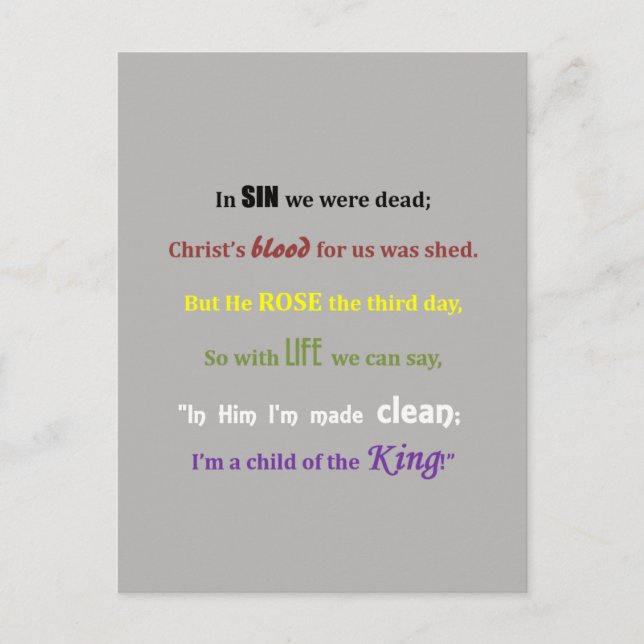 Gospel-Postkarte Postkarte (Vorderseite)