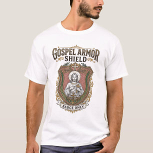 Gospel-Rüstungsschild-Abzeichen Nur Jesus-Rüstungs T-Shirt