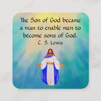 Gospel-Traktkarte Quadratische Visitenkarte