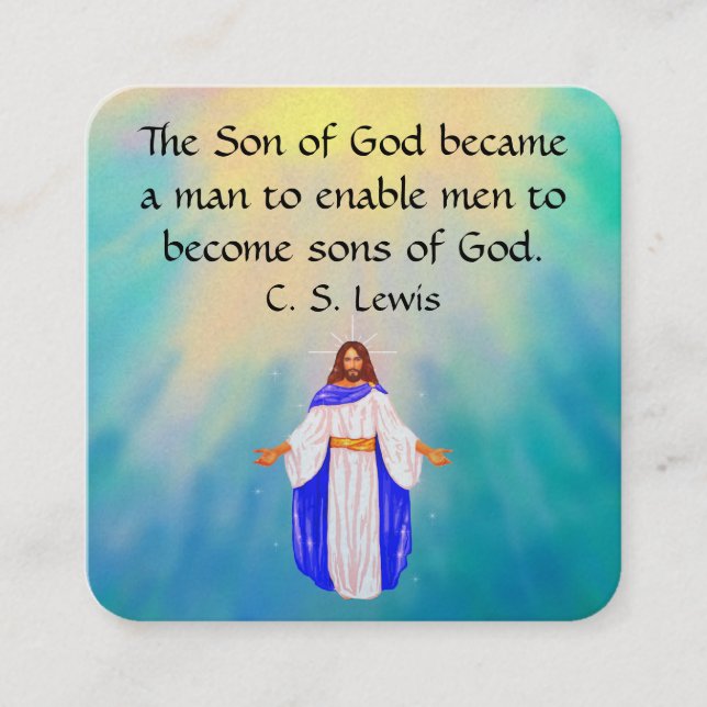 Gospel-Traktkarte Quadratische Visitenkarte (Vorderseite)