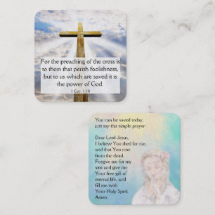 Gospel-Traktkarte Quadratische Visitenkarte