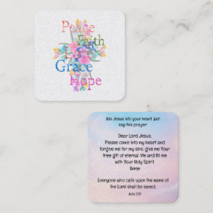 Gospel-Traktkarte Quadratische Visitenkarte