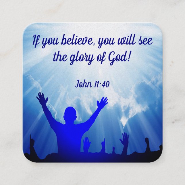 Gospel-Traktkarte Quadratische Visitenkarte (Vorderseite)