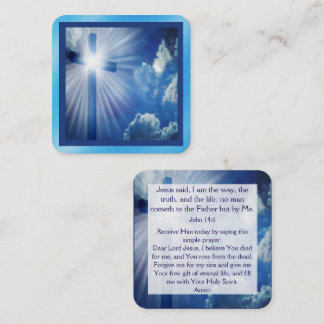 Gospel-Traktkarte Quadratische Visitenkarte