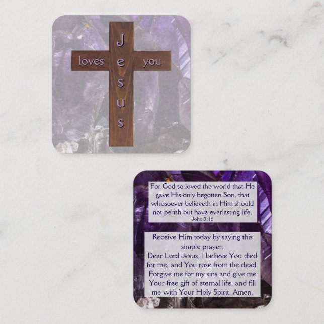 Gospel-Traktkarte Quadratische Visitenkarte (Vorne/Hinten)