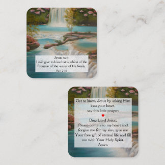 Gospel-Traktkarte Quadratische Visitenkarte