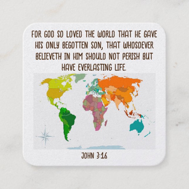 Gospel-Traktkarte Quadratische Visitenkarte (Vorderseite)