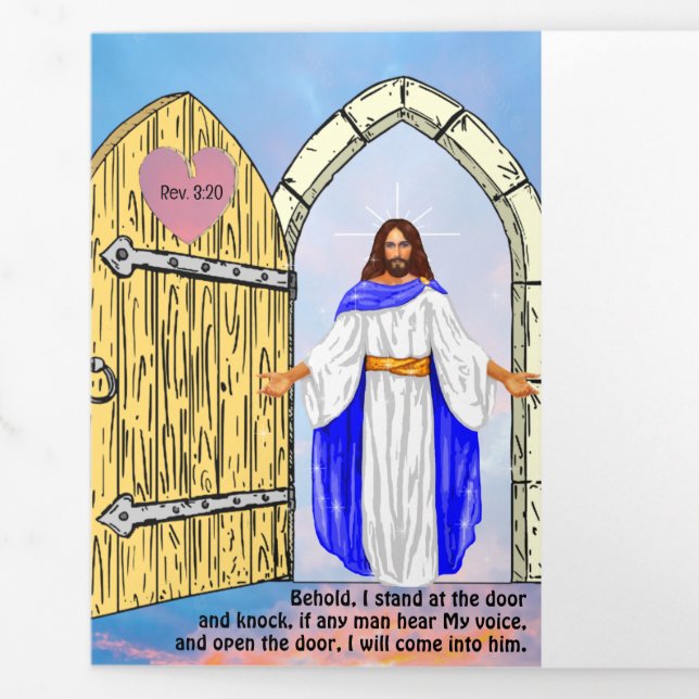 Gospel-Traktor zum Ende der Zeit Dreifach Gefaltete Karte (Klappe)