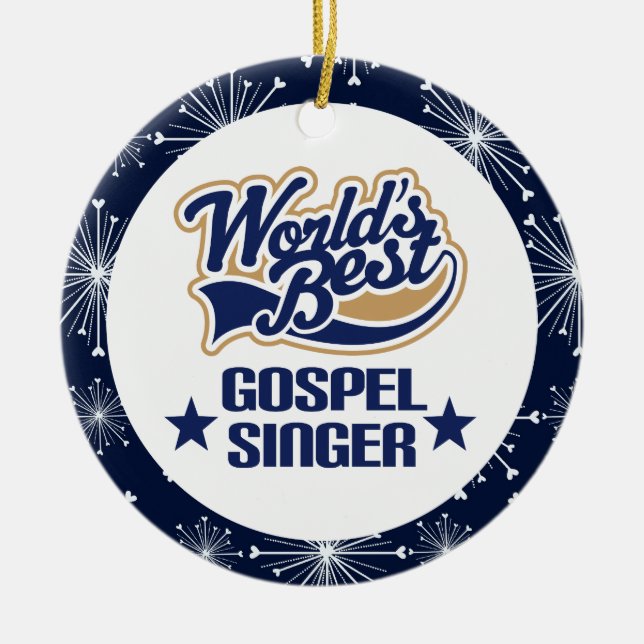Gospelsänger-Geschenk-Verzierung Keramikornament (Vorne)