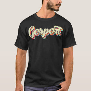 Gosport T Retro Art Baseball Schriftart Vintag T-Shirt