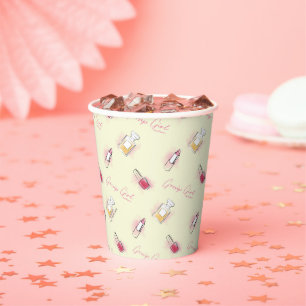 Gossil Girl Lipstick & Parfüm Muster Pappbecher