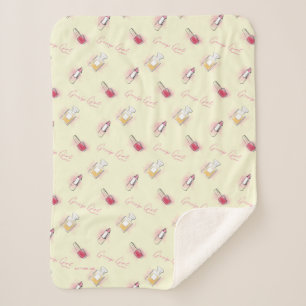 Gossil Girl Lipstick & Parfüm Muster Sherpadecke