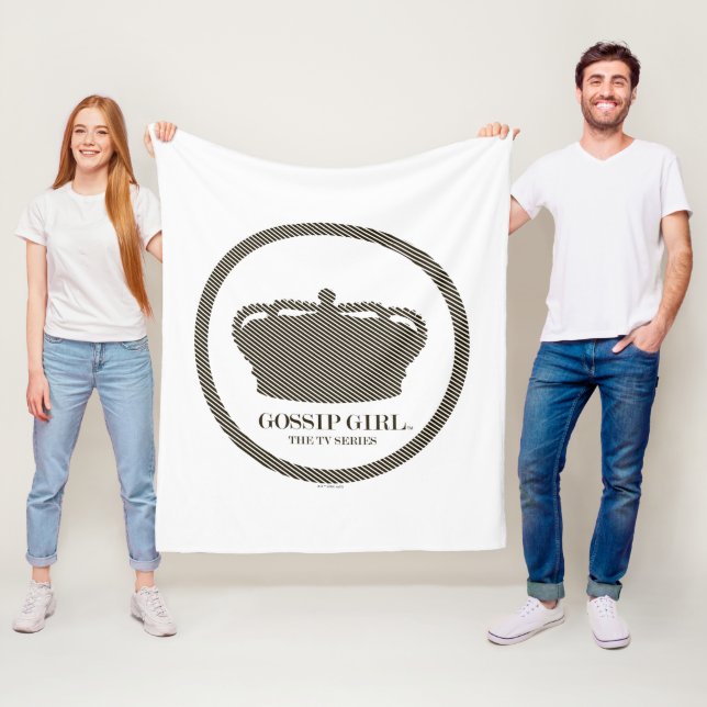Gossil Girl TV Series Crown Icon Fleecedecke (Beispiel)