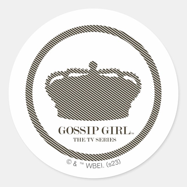 Gossil Girl TV Series Crown Icon Runder Aufkleber (Vorderseite)