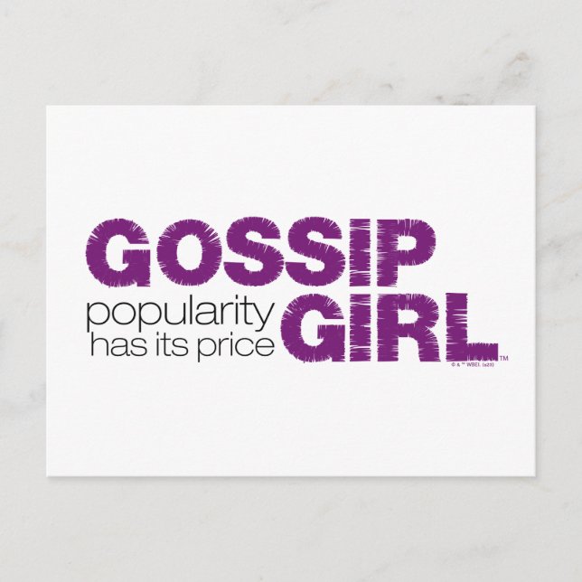 Gossip Girl - Beliebtheit hat ihren Preis Postkarte (Vorderseite)