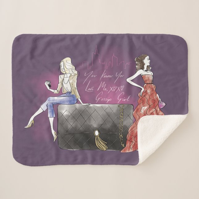 Gossip Girl - Du weißt, dass du Liebe hast Sherpadecke (Vorderseite (Horizontal))