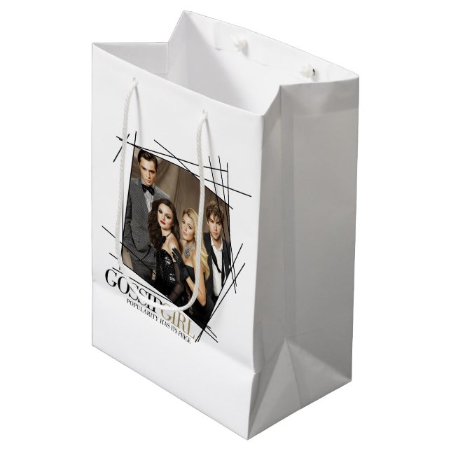 Gossip Girl Glamour Group Graphic Mittlere Geschenktüte (Vorderseite Schrägansicht)