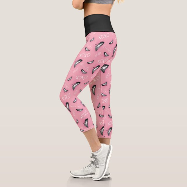 Gossip Girl High Heels Muster Capri Leggings (Links)