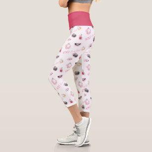 Gossip Girl Makeup Muster Capri Leggings