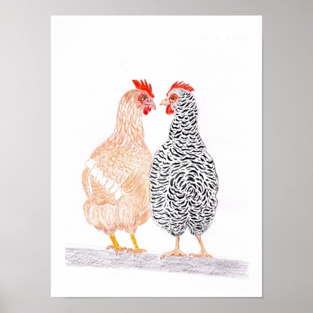 Gossiping Hens Poster (Vorne)