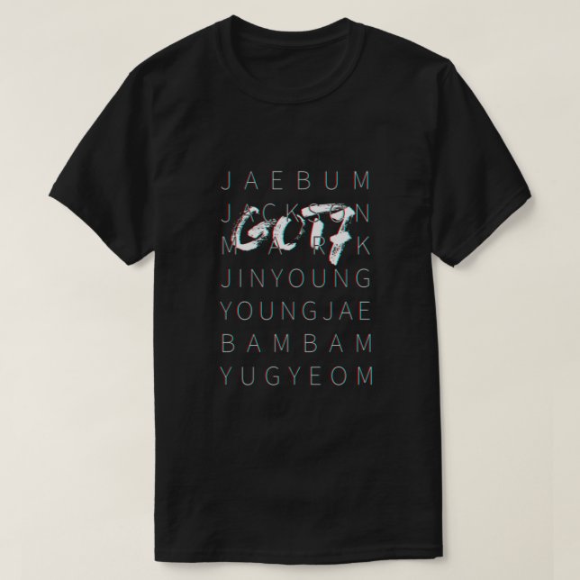GOT7 3D-T-Shirt Black Ver Angepasst T-Shirt (Design vorne)